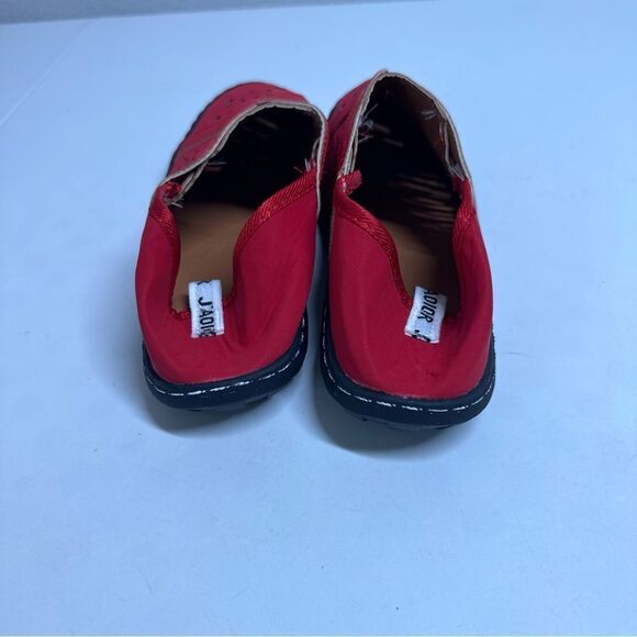 J'ADIOR New Red Slip-On Faux Leather Walking Cushioned Travel Shoe NWOT Sz 8,5 - Picture 11 of 13